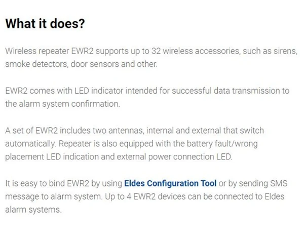 ELDES EWR2 Bez.ripiter signala 