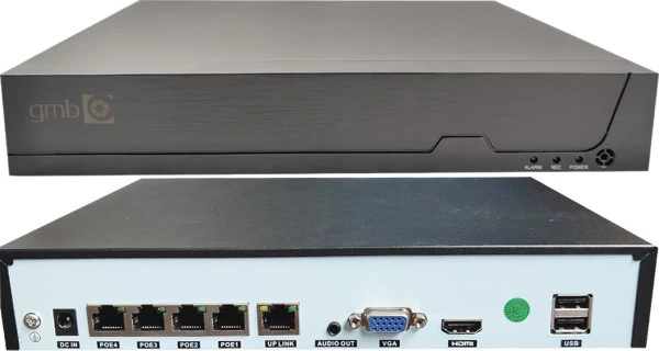 CAM-IP5MP-POEKIThi4W HI EASY GMB kamera 5 mpix set full color IP 4 kamere POE NVR sa mikr