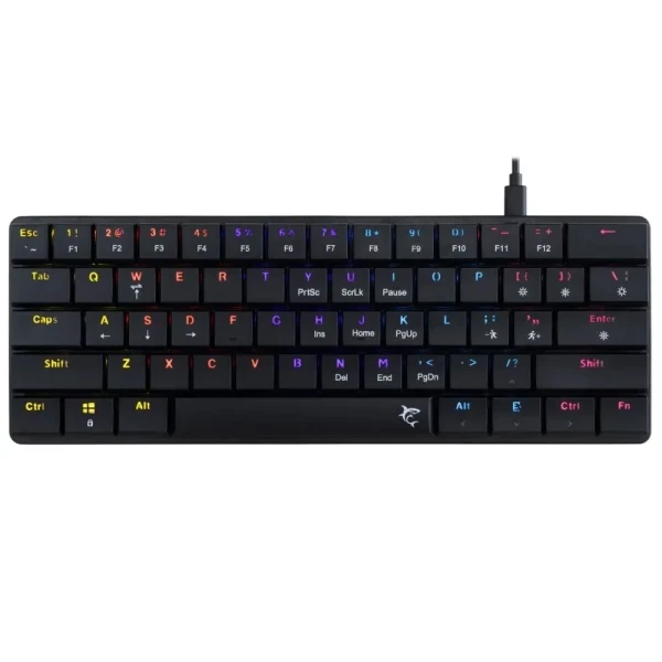 Tastatura White Shark NAGAMAKI 60MehaničkaCrveni linearni svičeviRGBCrnaUS