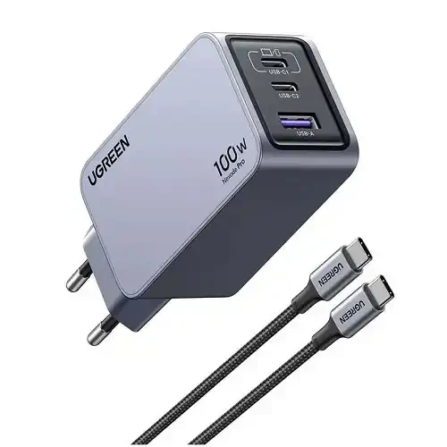 UGREEN Punjač Nexode Pro 100W 3-Port GaN Fast
