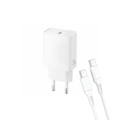 XO Kućni punjač L160 20W+Type C kabl