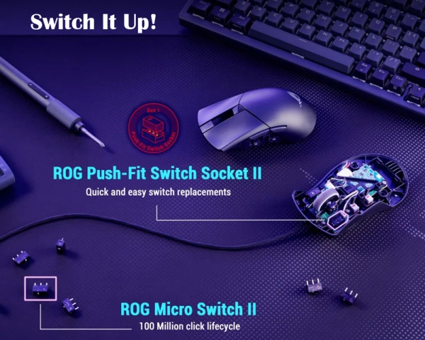 ASUS P523 ROG GLADIUS III CORE Gaming Optical USB crni miš 