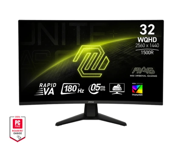 MSI 32 inča 32CQ6F MAG WQHD 2560x1440 Rapid VA 180 Hz zakrivljeni gaming monitor 