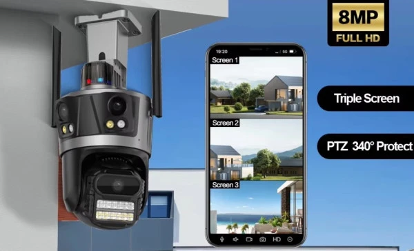 CAM-IP8MP-EP12 GMB kamera 8 mpix microSD iCSee xmeye pro app Two-way voice PTZ ip66, 3.6mm+3.6mm