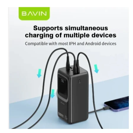 Bavin Power bank 50000mAh 22.5W PD20W crna ( 90316 )