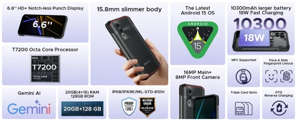 Doogee Blade20 4+128 Aurora Titanium