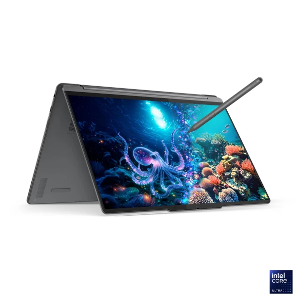 Yoga 9 2-in-1 14ILL10 (Luna Grey, Aluminium) 8-Core Ultra 7 258V 4.8GHz/12MB 32GB DDR5 1TB-NVMe 14'' 2.8K (2880x1800) OLED 1100n 120HzTouch-