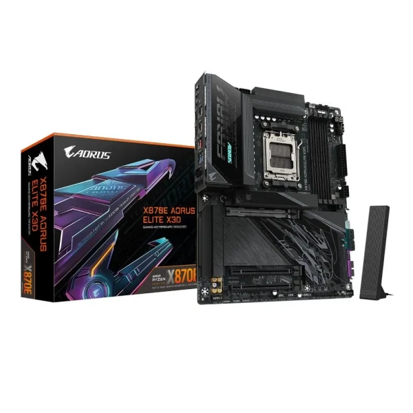 AM5, X870E AORUS ELITE X3D, 4x DDR5 DIMM, X3D Turbo Mode 2.0 : Incredible X3D performance unleashed by AI ( X870E A ELITE X ) 