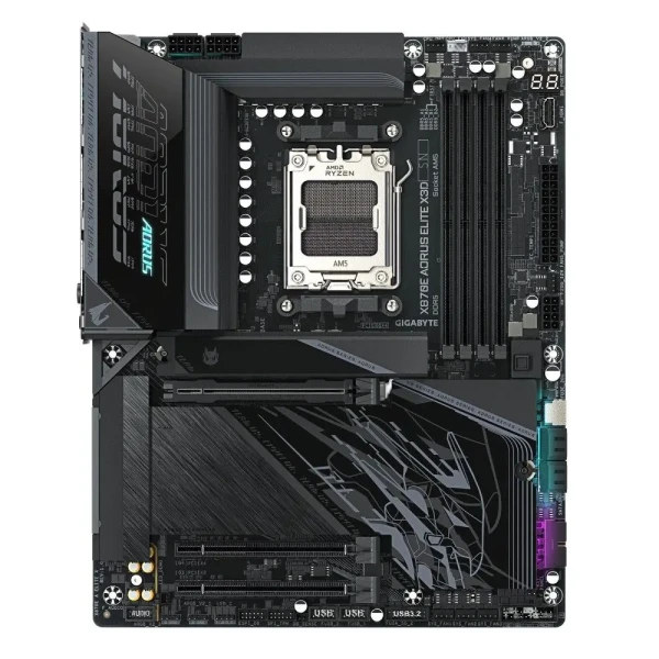 AM5, X870E AORUS ELITE X3D, 4x DDR5 DIMM, X3D Turbo Mode 2.0 : Incredible X3D performance unleashed by AI ( X870E A ELITE X ) 