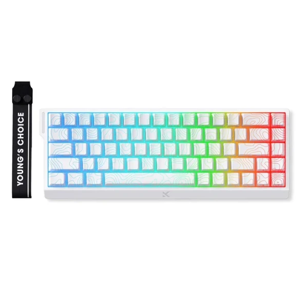 Gaming tastatura MCHOSE Ace 68 Hall Effect Magnetic Switch white topographic