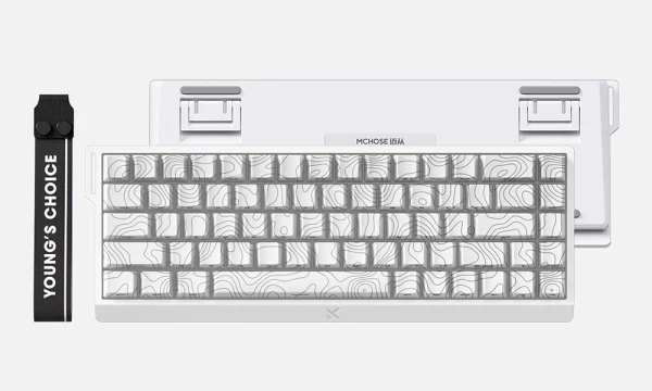 Gaming tastatura MCHOSE Ace 68 Hall Effect Magnetic Switch white topographic