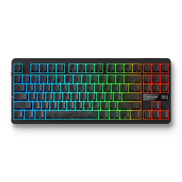 Bežična gaming tastatura MCHOSE G87 Mehanička black topographic