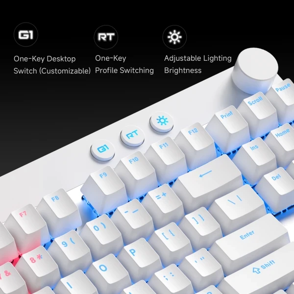Gaming tastatura MCHOSE Mix 87 Hall Effect Magnetic Switch white