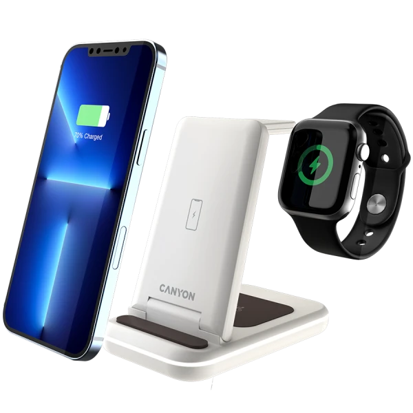 CANYON wireless charger WS-304 15W 3in1 Cosmic Latte ( CNS-WCS304CL ) 