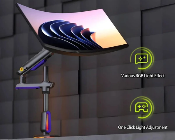 NORTH BAYOU G80 Gaming stoni nosač za monitor mat crni 