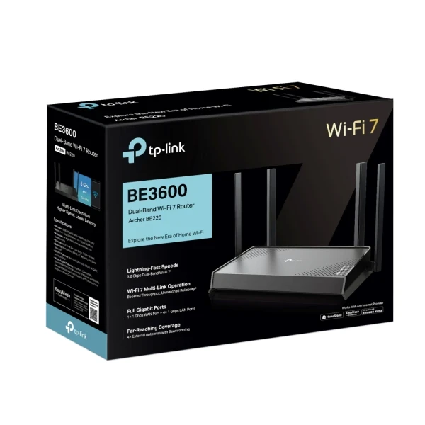 Wireless ruter Tp-Link Archer BE220 WiFI 7 Dual-band 3.6Gbs