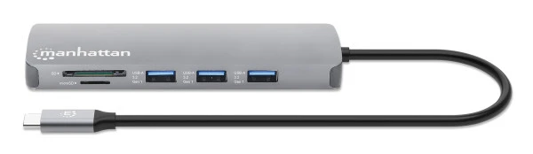 Docking station Manhattan 190459 9in1 USB-C - 1xHDMI5xUSBLANCRPD 100W
