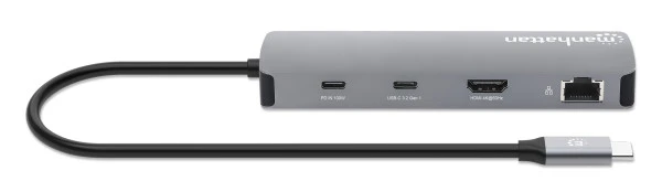 Docking station Manhattan 190459 9in1 USB-C - 1xHDMI5xUSBLANCRPD 100W