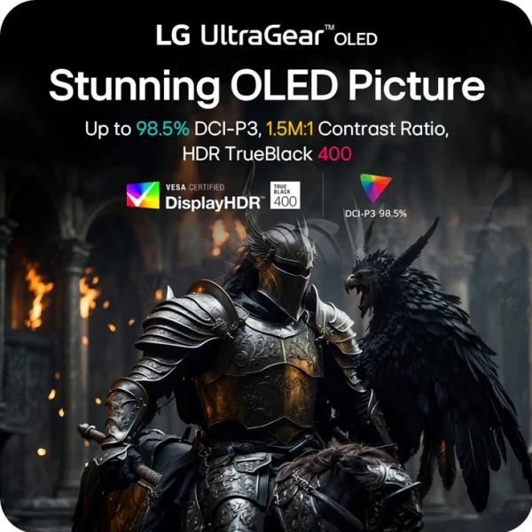 31.5 '' UltraGear GX8 OLED 4K UHD 3840x2160@165Hz Gaming,16:9,1500000:1,275cd/m2,0.03ms,178o/178o,HDR 400,FreeSync Premium Pro,G-SYNC,2 HDMI