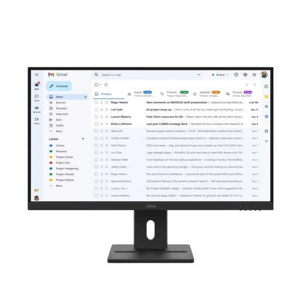 27.0'' ThinkVision E27-40, FHD (1920x1080) IPS AG, 16:9, 1500:1, 300 cd/m2, 6ms (4ms extreme mode), 178° / 178°, Refresh 100Hz, Speakers 2Wx