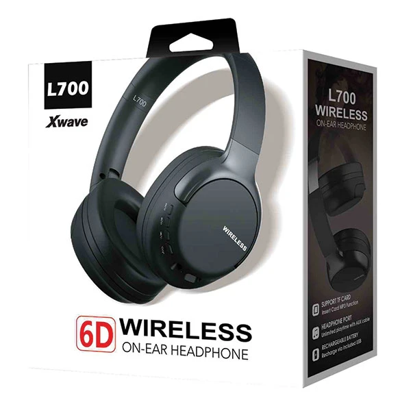 Xwave L700 black Bluetooth slušalice stereo sa mikrofonom/v5.3/FM/Aux/microSD 