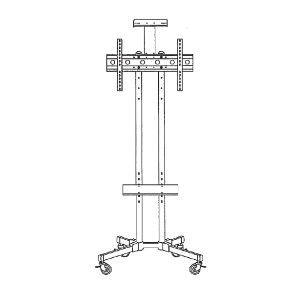 Xstand 32/75 podni pokretni nosac za TV/VESA 600x400/maxTILT od+15-15/do 45kg/gornja polica 