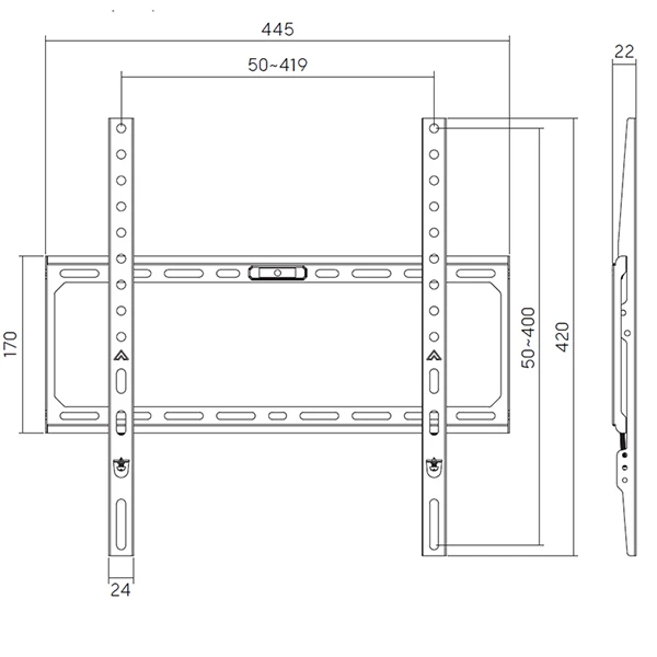 Xstand FIX 32/75 Nosač za TV/VESA 400x400/45kg/2cm od zida 