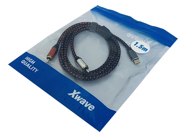 Xwave Audio kabl Tip C na 2 RCA 1,5m 