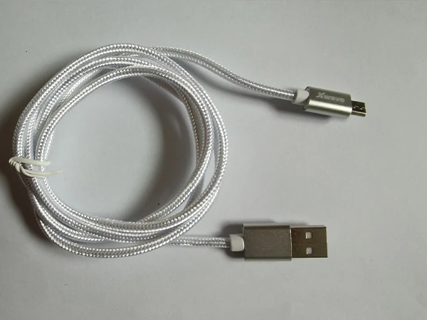 Xwave Kabl USB2.0 na Micro USB 2M,2A,aluminium,upleteni srebrni 