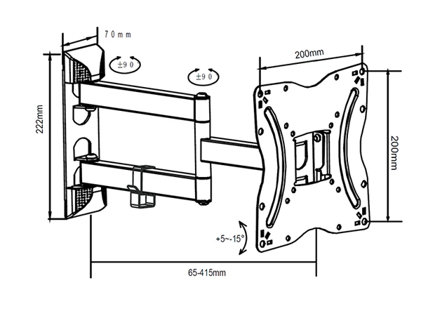 XSTAND Nosač za TV Arm 2 17- 42 200 x 200