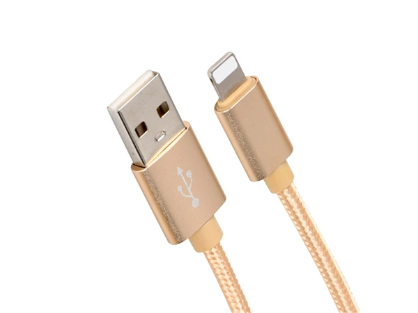 Xwave kabl USB Iphone 3A ALU 1.2m pleteni Gold