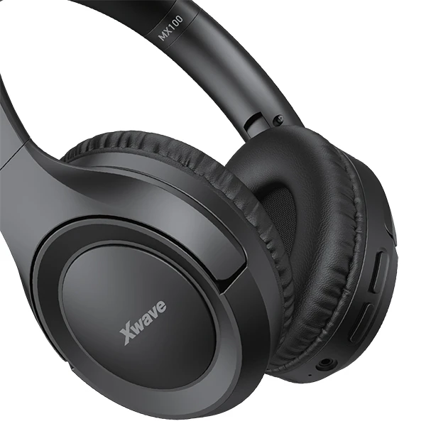 Xwave MX100 black Bluetooth slušalice stereo sa mikrofonom/v5.3/FM/Aux/microSD 