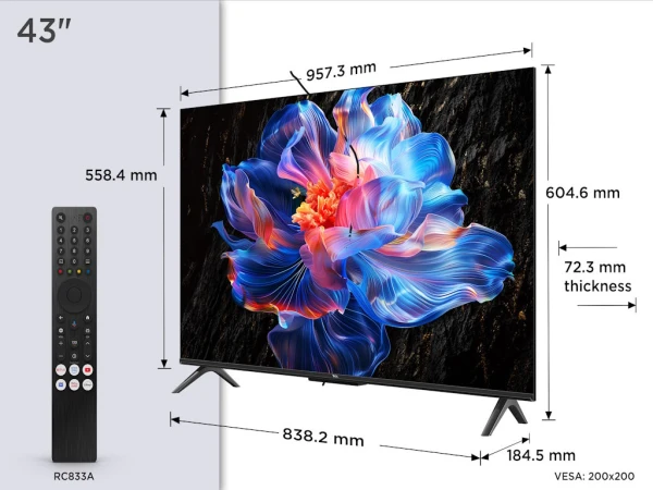 Televizor TCL 43V6CLED43''4K UHD60HzGoogle TVcrna' ( '43V6C' ) 