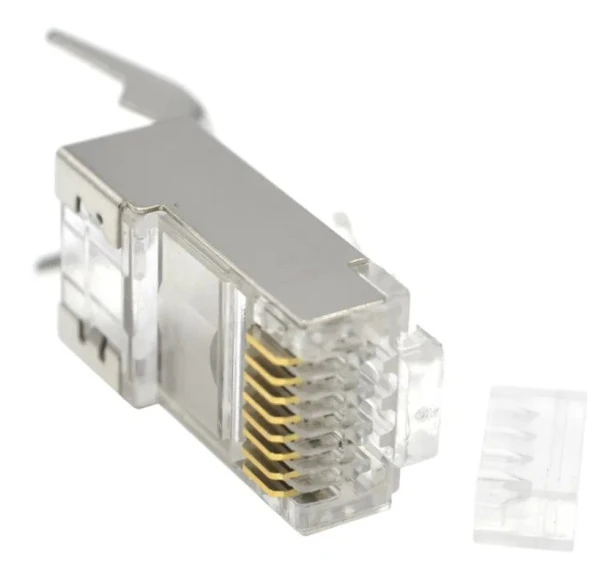 LC-PTF7-01/10 Gembird Zasticeni modularni CAT7 prolazni utikac 15u pozlacen, FTP, SFTP, 10 kom.