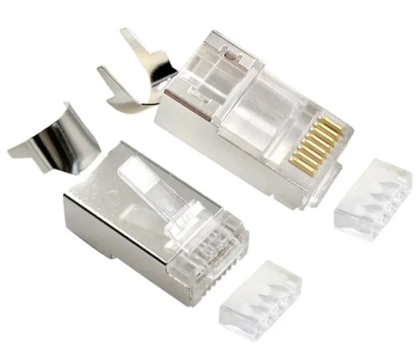 LC-PTF7-01/10 Gembird Zasticeni modularni CAT7 prolazni utikac 15u pozlacen, FTP, SFTP, 10 kom.