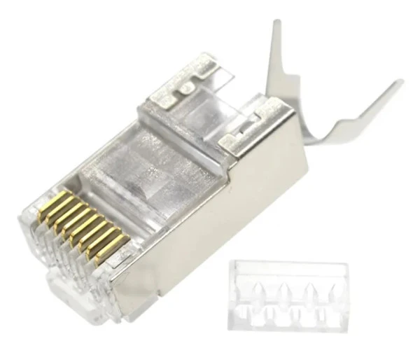 LC-PTF7-01/50 Gembird Zasticeni modularni CAT7 prolazni utikac 15u pozlacen, FTP, SFTP, 50 kom.