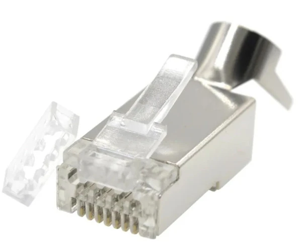 LC-PTF7-01/100 Gembird Zasticeni modularni CAT7 prolazni utikac 15u pozlacen, FTP, SFTP, 100 kom.