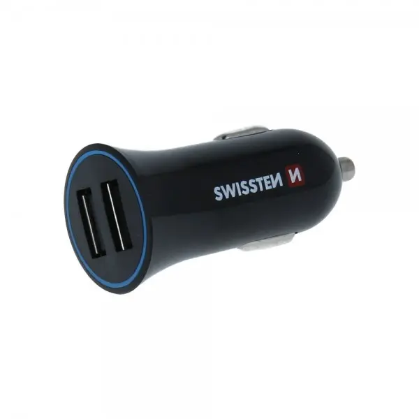 Auto punjač Swissten 2.4A 2xUSB+ kabl micro USB