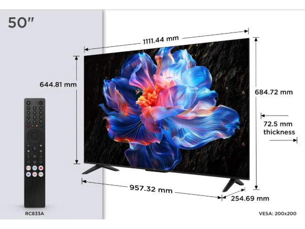 Televizor TCL 50V6CLED50''4K UHD60HzGoogle TVcrna' ( '50V6C' ) 