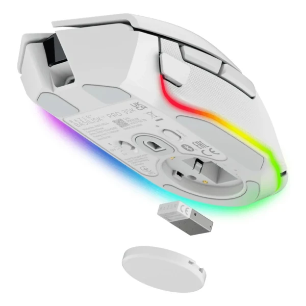 Basilisk V3 Pro 35K - Ergonomic Wireless Gaming Mouse - White Edition