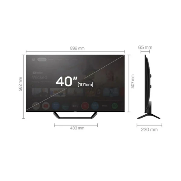 Televizor Tesla 40E655BFS Smart, LED, Full HD, 40''(102cm), DVB-T-T2-C-S-S2