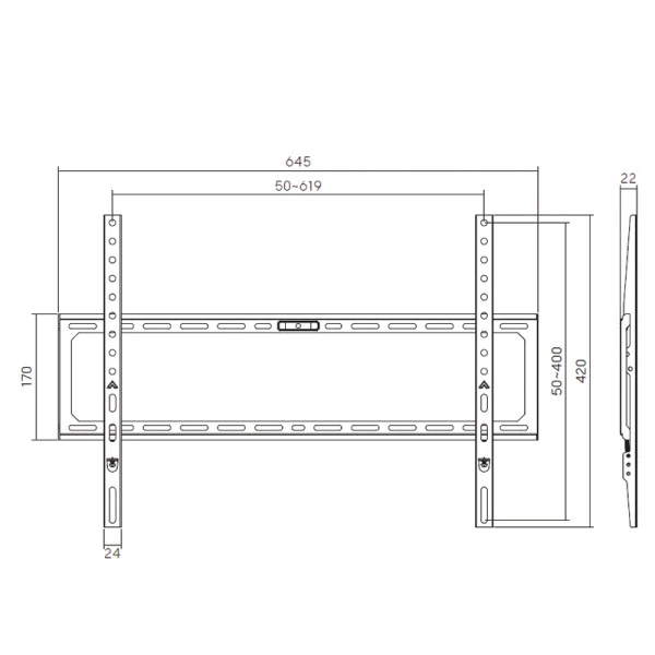 Xstand FIX 37-86 Nosač za TV/VESA 600x400/45kg/2cm od zida 