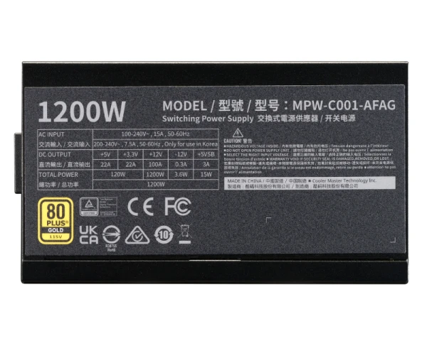 COOLER MASTER Elite Gold 1200W napajanje (MPW-C001-AFAG-BEU) 5Y 