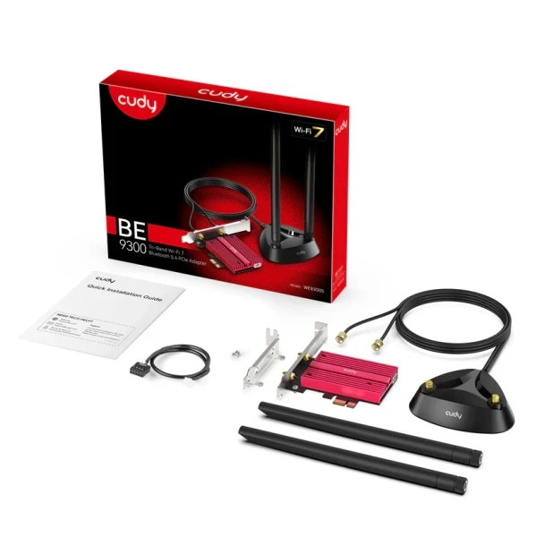 PCI-E mrežna kartica Wi-Fi 7 Cudy WE9300S BE9300 Tri-BandBT 5.4