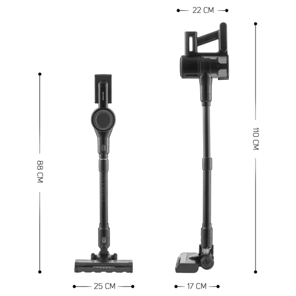 Štapni usisivač Sencor SVC 7221BKpunjivisnaga 200W2 nastavka