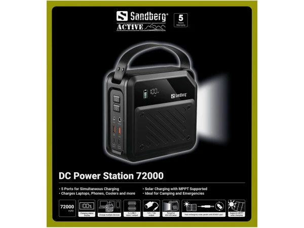 Power Station Sandberg 72000mAh 421-22 PD100Wlamp