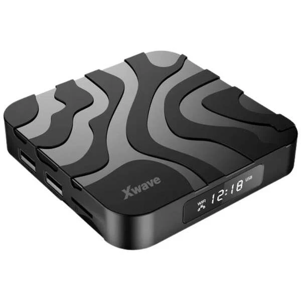 Android TV Box Xwave BOX 510 8K4GB RAM64GB ROMHDMILANWiFiUSBLCD Display