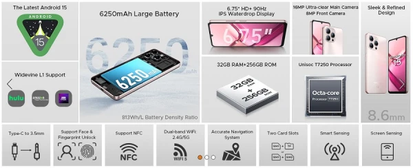 Doogee Note58 Pro 8+256 Desert Gold