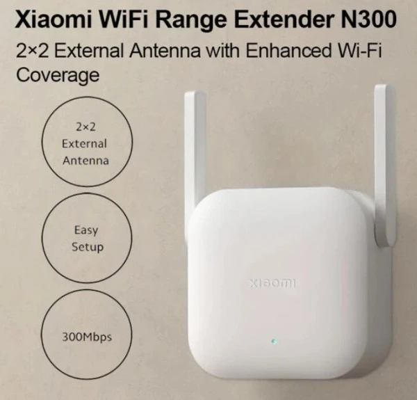 Xiaomi Mi WiFi Range Extender N300 Ripiter 300Mbps 2.4GHz Repeater Mode white