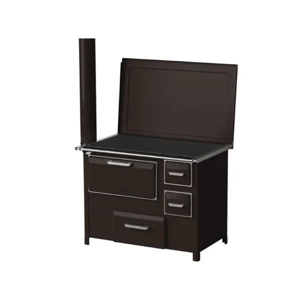 Šporet na čvrsto gorivo MBS 9SL DP, braon, levi NEWLINE